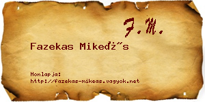 Fazekas Mikeás névjegykártya